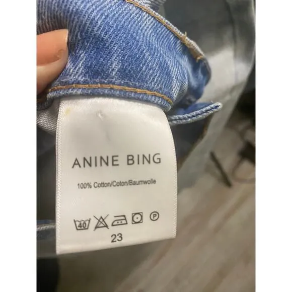 Anine Bing Sonya Jeans Classic Blue Size 23