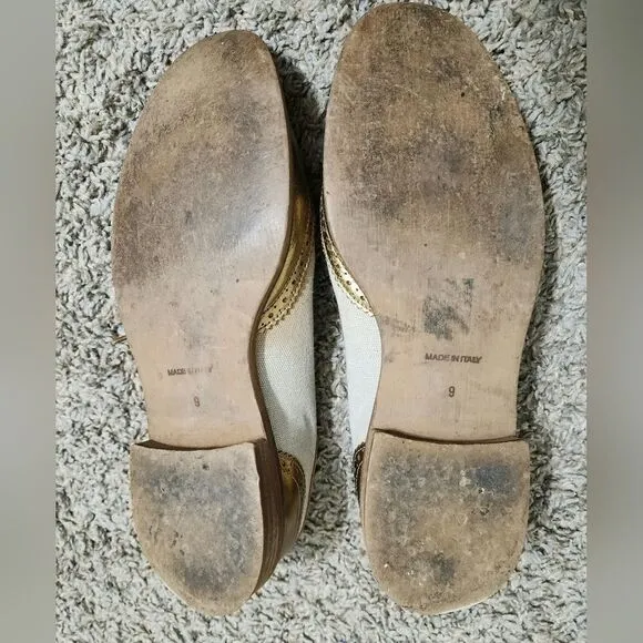 Anthropologie miss Albright Curricula cutout oxford’s bronze shoes size 9