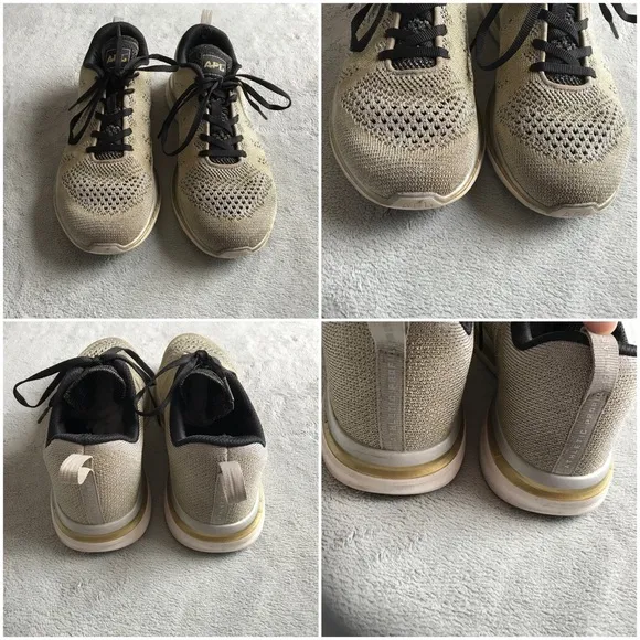 APL Techloom Pro Sneaker Metallic Silver Gold Knit