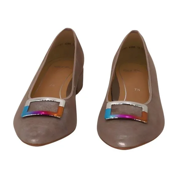 ara Taupe Paley Suede Pumps Womens Shoes, TAUPE GLAMOURKID, Size 10
