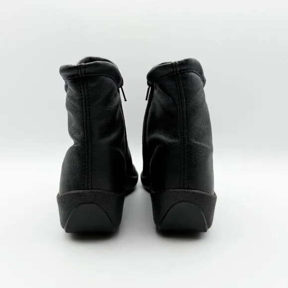 Arcopedico Womens L19 Boots EU 35 US 5 Black Vegan Leather Water Resistant NIB