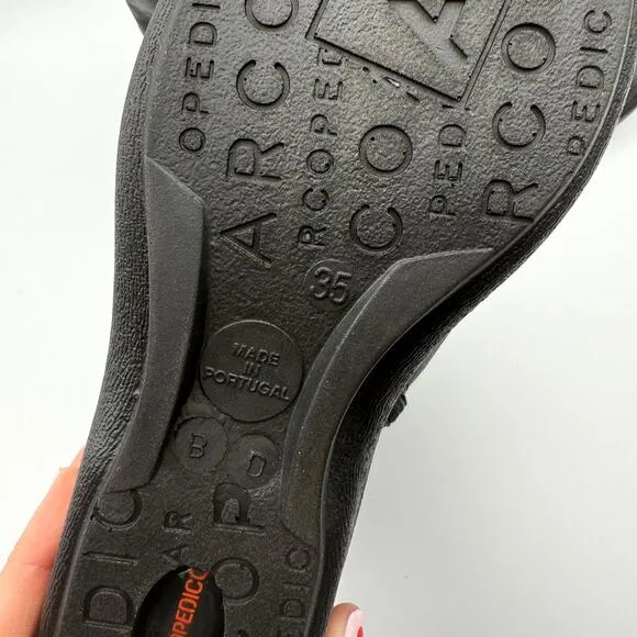 Arcopedico Womens L19 Boots EU 35 US 5 Black Vegan Leather Water Resistant NIB