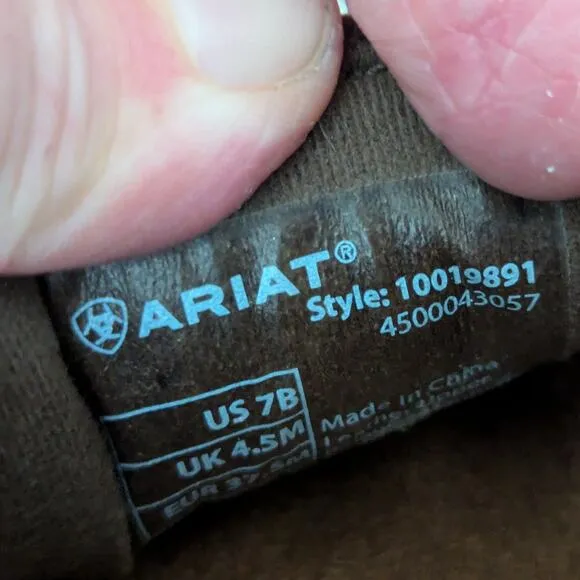 Ariat Cruiser Slip On Shoes Cow Animal Print Brown Womens 7 Western Southwestern