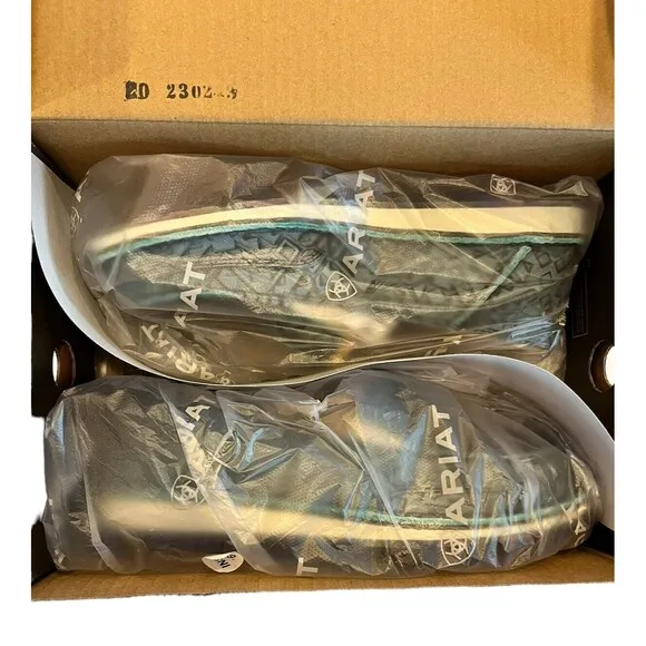 Ariat Cruiser Turquoise Blanket Emboss Slip On Loafer Shoes Sz 8.5 NEW  10046921