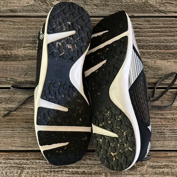 Ariat Fuse Gray Black Stripe All Terrain Running Sneakers Shoes Women’s 8