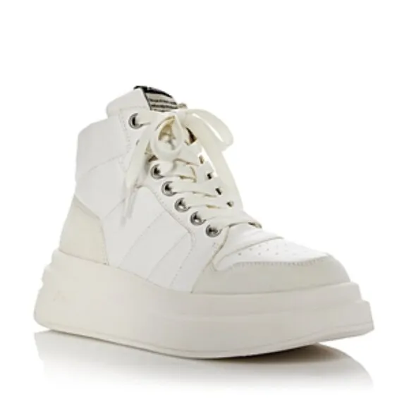 ASH Imagine Lace Up High Top Platform Sneakers in White US Size 10 EU Size 41