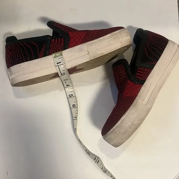 ASH red and black breathable slip on sneaker shoe in size 8