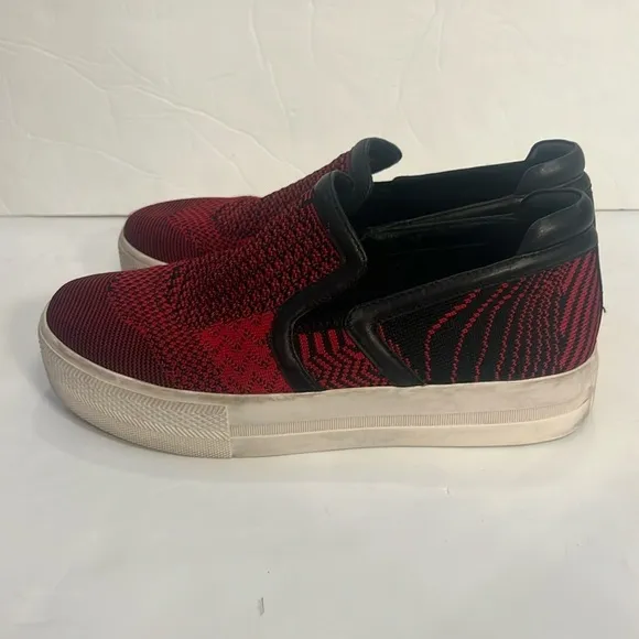ASH red and black breathable slip on sneaker shoe in size 8