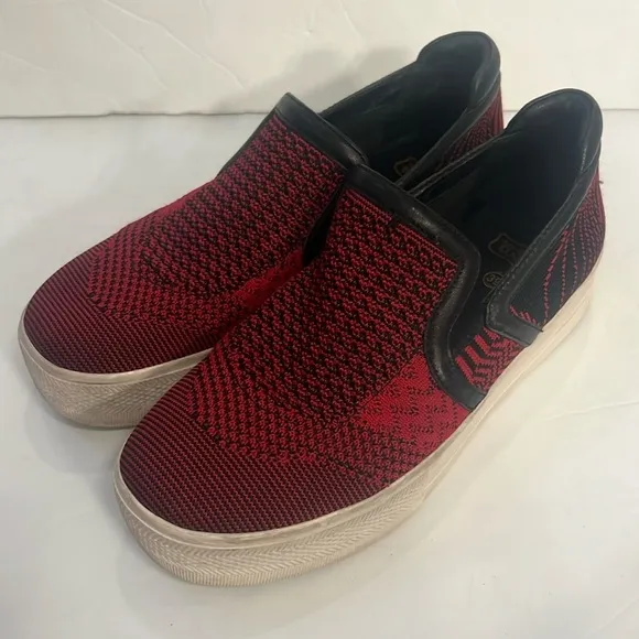 ASH red and black breathable slip on sneaker shoe in size 8
