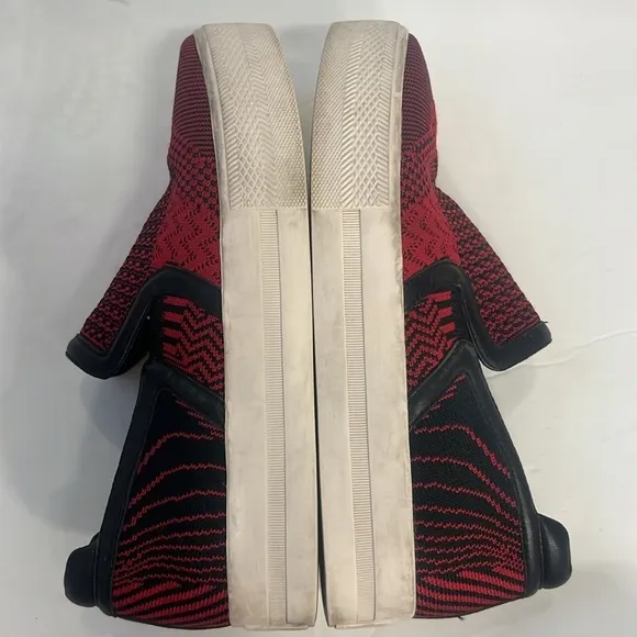 ASH red and black breathable slip on sneaker shoe in size 8