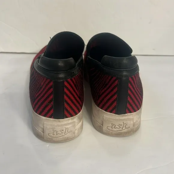 ASH red and black breathable slip on sneaker shoe in size 8
