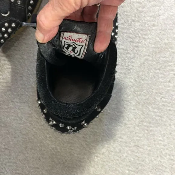 Ash studded stud high top black shoes