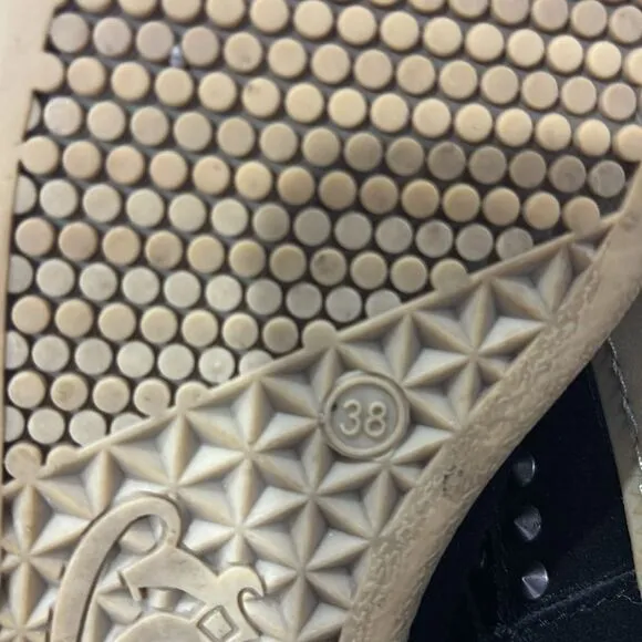 Ash studded stud high top black shoes