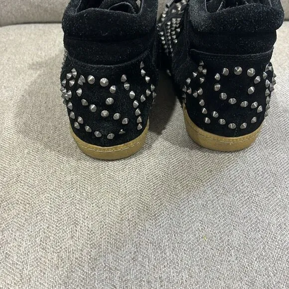 Ash studded stud high top black shoes