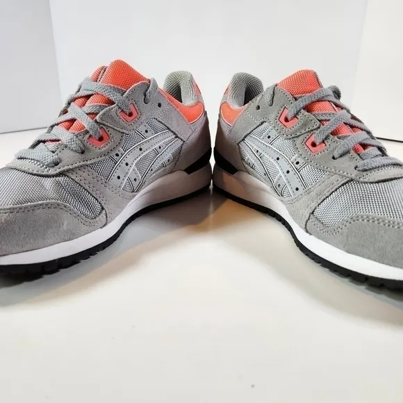 Asics GEL-LYTE III OG Piedmont Gray Neon Orange Sneaker Mens 8 Shoes Sneakers