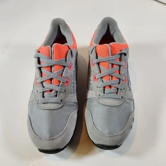 Asics GEL-LYTE III OG Piedmont Gray Neon Orange Sneaker Mens 8 Shoes Sneakers