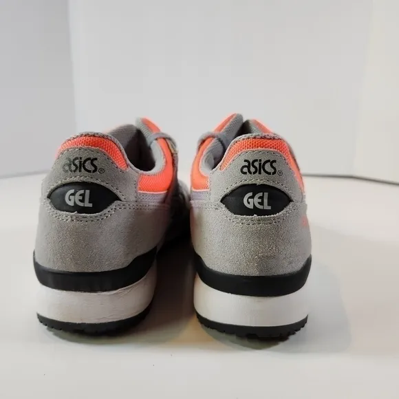 Asics GEL-LYTE III OG Piedmont Gray Neon Orange Sneaker Mens 8 Shoes Sneakers