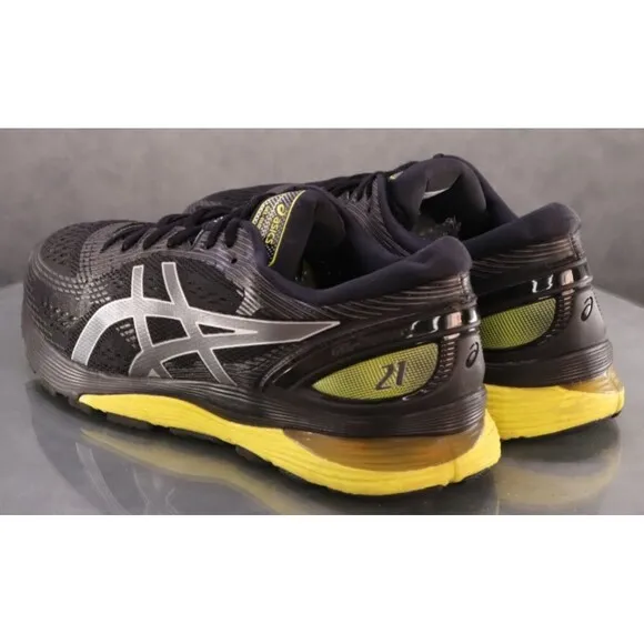 Asics Gel Nimbus 21 $130 Men's Running Shoes Size 13 Black Yellow