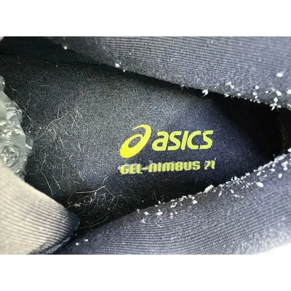 Asics Gel Nimbus 21 $130 Men's Running Shoes Size 13 Black Yellow