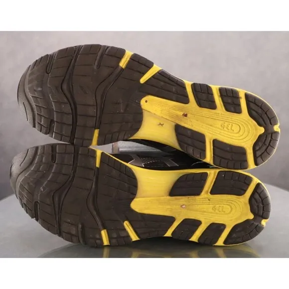 Asics Gel Nimbus 21 $130 Men's Running Shoes Size 13 Black Yellow