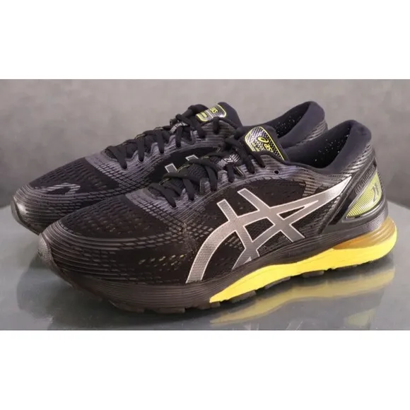 Asics Gel Nimbus 21 $130 Men's Running Shoes Size 13 Black Yellow