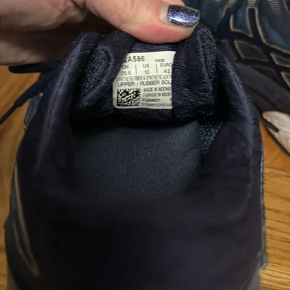 ASICS Gel Nimbus 22 Navy Blue Running Shoes Lace Up Low Top Women Size 10