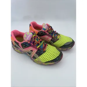 Asics Gel Noosa Tri 8 T356N Orange Yellow Green Womens Size 8.5 Running Shoes