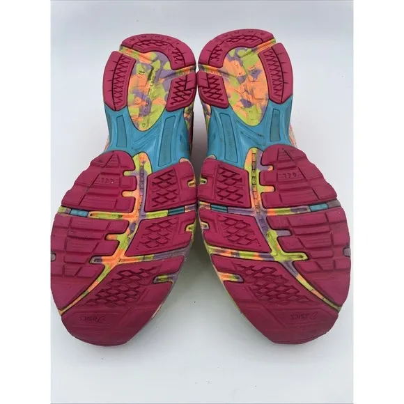 Asics Gel Noosa Tri 8 T356N Orange Yellow Green Womens Size 8.5 Running Shoes