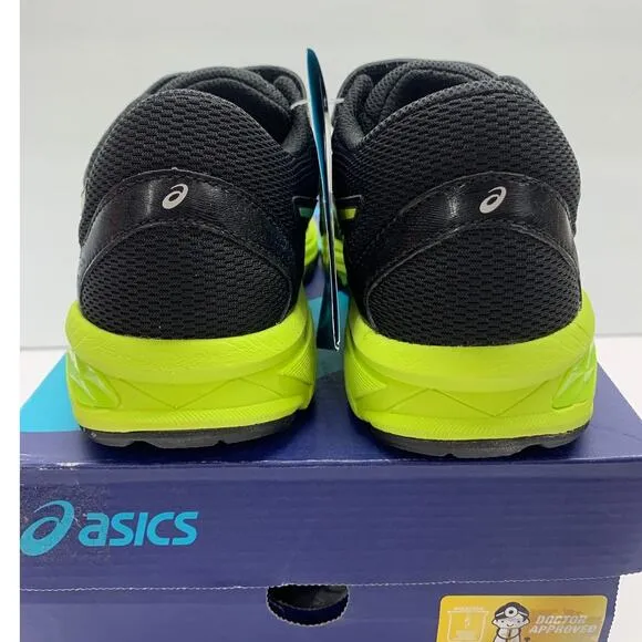 ASICS GT-1000 PS Size 3 Youth Black/Green Mesh Athletic Shoes New