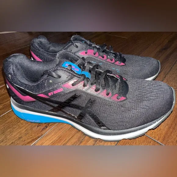 Asics GT 1000 Purple Black Women 8.5 Running Shoes 1012A030 Athletic