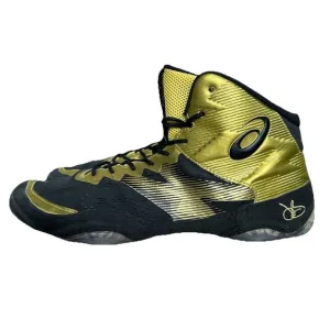 ASICS JB Elite IV Wrestling Shoes Men's 12 Black Gold 1081A016‎