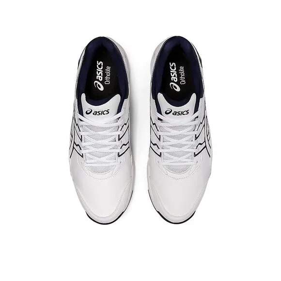 ASICS Mens GEL-PRESHOT Golf Shoes White/Navy Size 12 Durable Traction &amp; Ortholit