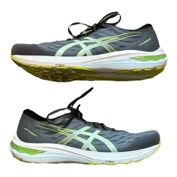 ASICS Men's GT2000 11 Gray and Green Running Shoes