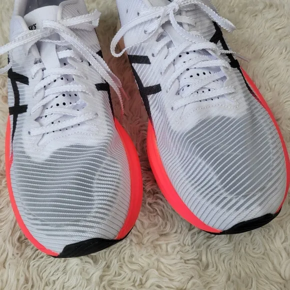 Asics Metaspeed Edge Running Shoes White Black Sneakers Athletic Unisex M8.5 W10