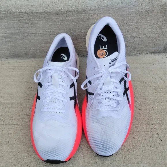 Asics Metaspeed Edge Running Shoes White Black Sneakers Athletic Unisex M8.5 W10