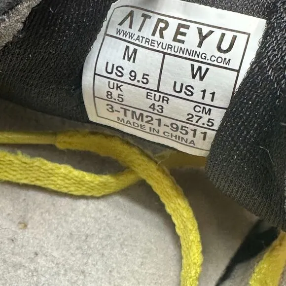 Atreyu Base Trail Mens 9.5 Gray Athletic Running Sneakers Lace-Up Low Top Shoe