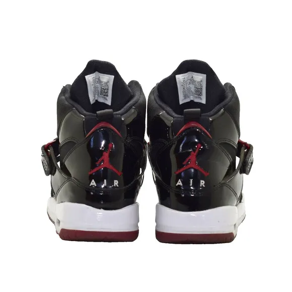 B2 Auth NIKE AIR JORDAN Flight 45 Black Patent High Bred Shoes DC2597-001 Sz 6Y