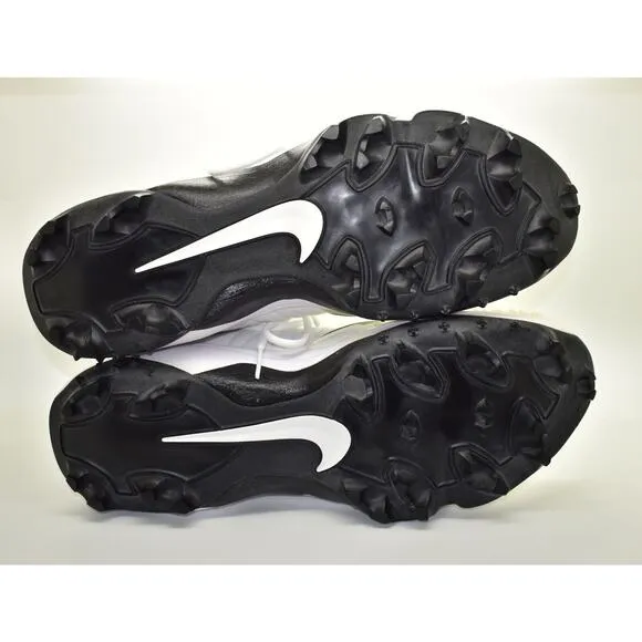 B5 NEW NIKE Force Savage Shark Promo White Black Cleats Shoes 923306-101 Size 16