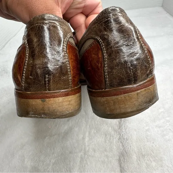 Bacco Bucci Polari‎ Brown Calfskin Leather Loafer Shoe Size 10 Made In Italy