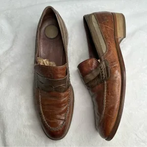 Bacco Bucci Polari Brown Calfskin Leather‎ Loafer Shoe Size 10 Made In Italy