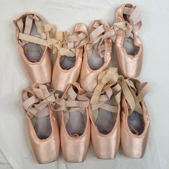 Ballet Pointe Shoes Craft Projects DEAD Not Danceable - ALL 4 PAIRS