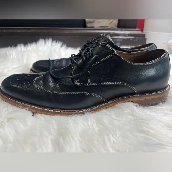 Banana Republic Digby Brogue Black Leather Wingtip Dress Shoes Men’s Size 9