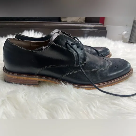 Banana Republic Digby Brogue Black Leather Wingtip Dress Shoes Men’s Size 9