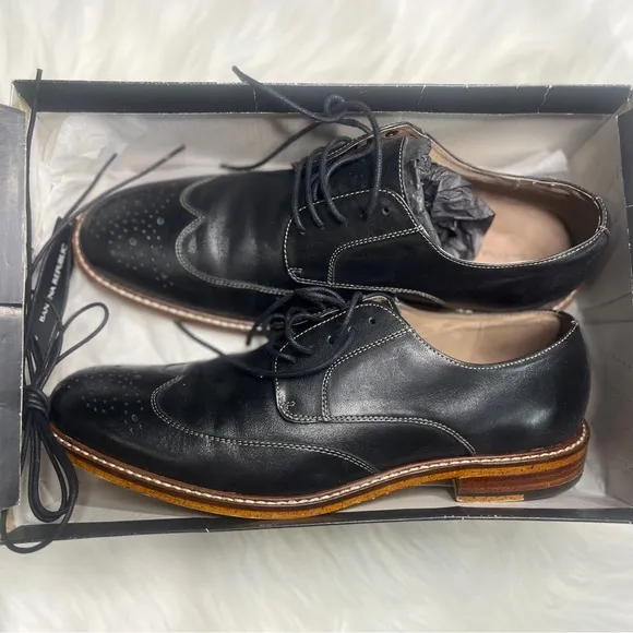 Banana Republic Digby Brogue Black Leather Wingtip Dress Shoes Men’s Size 9