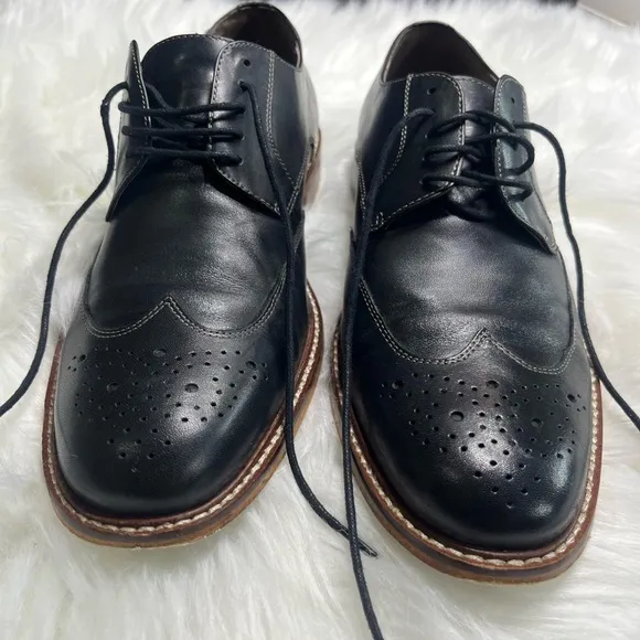 Banana Republic Digby Brogue Black Leather Wingtip Dress Shoes Men’s Size 9