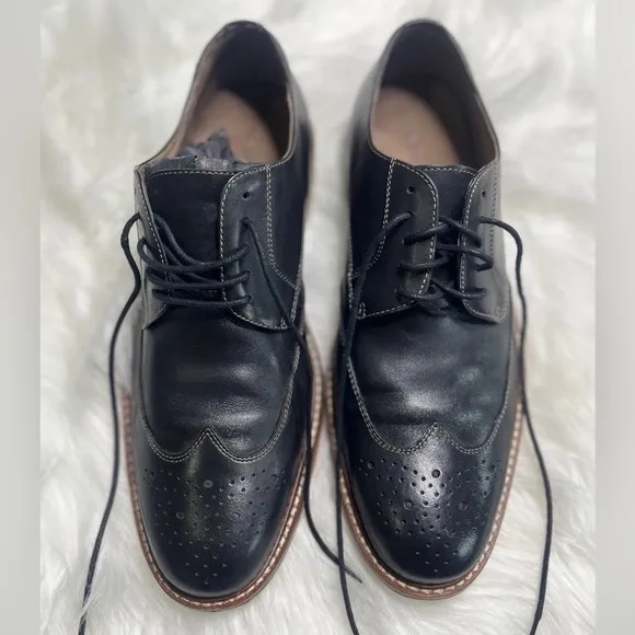 Banana Republic Digby Brogue Black Leather Wingtip Dress Shoes Men’s Size 9
