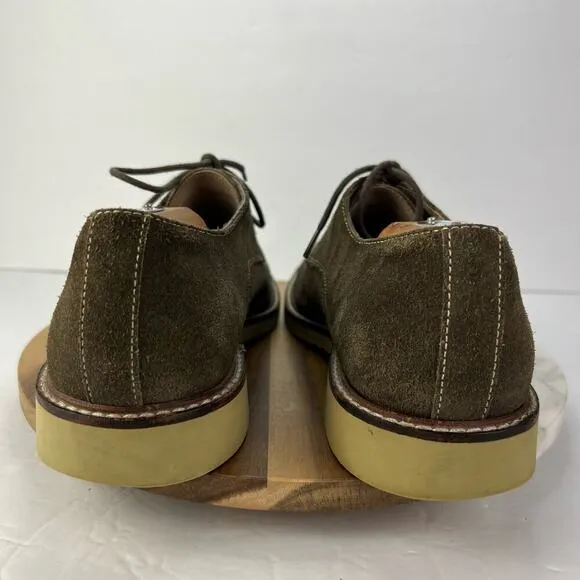 BANANA REPUBLIC OWEN Suede Oxford Olive Green Dress Shoes Lace Up OXFORD 8.5M