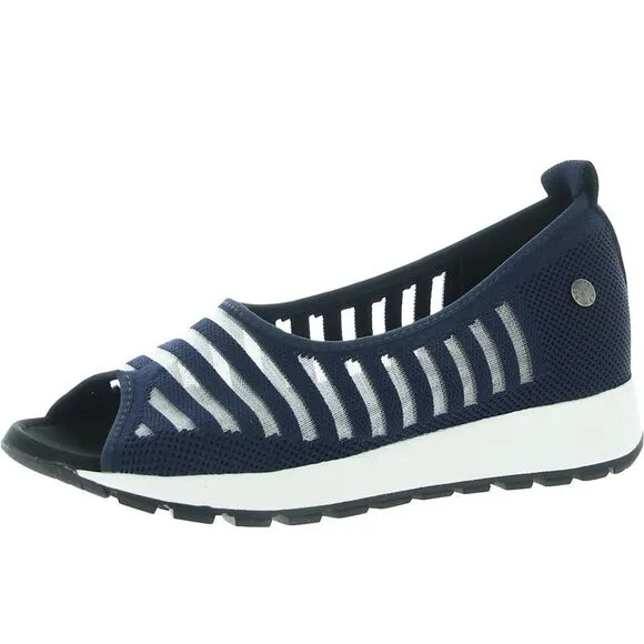 Bernie Meg Women's Size 7.5 Blue Slip-On Flats Breathable Casual Shoes
