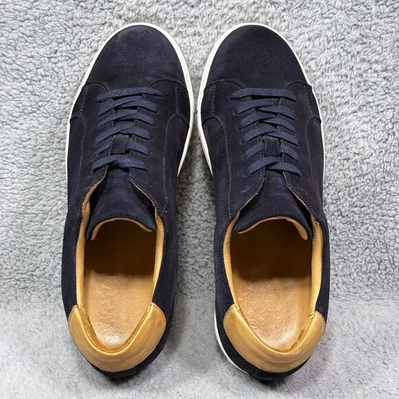 Bexley Inglewood Mens Size 43 Low Top Sneakers Shoes Navy Blue Suede