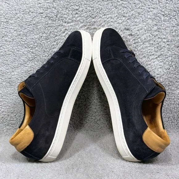 Bexley Inglewood Mens Size 43 Low Top Sneakers Shoes Navy Blue Suede